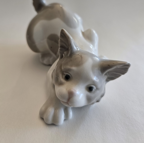 Vint. LLADRO, CAT Figurine - #5112, Attentive Cat, Come Play w Me - Picture 10 of 10